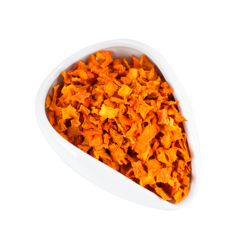 Cubo de abóbora desidratado
